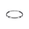pulsera manvision plata negra-gris