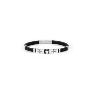 pulsera estrella cruz plata