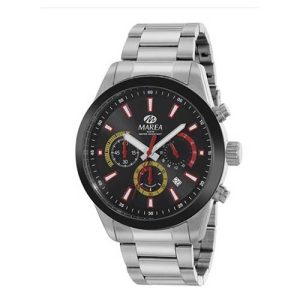 Reloj Marea Legend Plata Esfera Negra