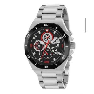 Reloj Marea Legend Plata Rojo Negro
