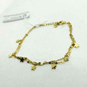 Pulsera Tobillera Estrellas Oro