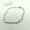 Pulsera Tobillera Oro Perlas Azul