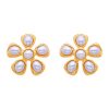 Pendientes Luxenter Flor Perla Oro