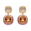 Pendientes Luxenter Piedras Preciosas Rosa