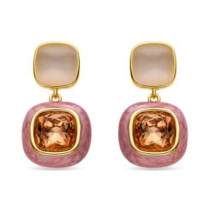 Pendientes Luxenter Piedras Preciosas Rosa