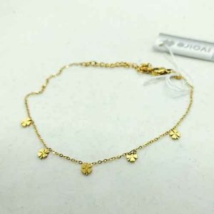 Pulsera Tobillera Oro Trebol
